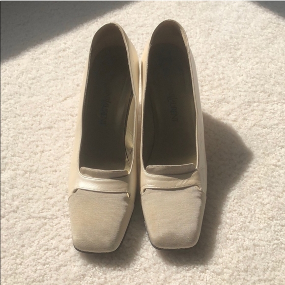 YSL light taupe block heels size 10 - Picture 7 of 7